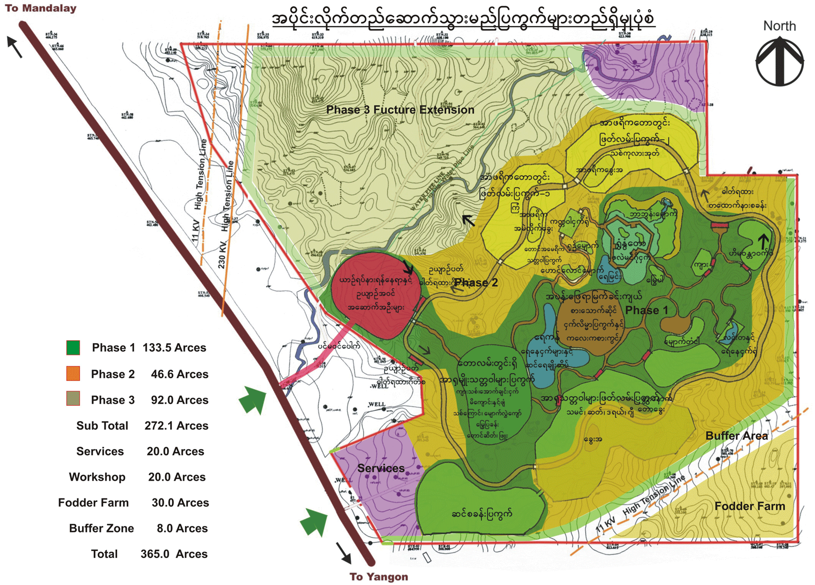 Plan of Naypyitaw Zoo, Myanmar